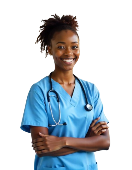 St. Luke nursing student practicing clinical skills in simulation lab